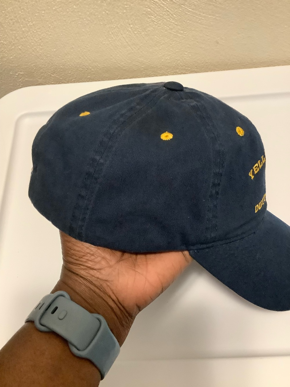 Yellowstone Dutton Ranch Navy & Gold Baseball Cap Adjustable - Picture 7 of 10